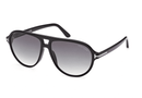 FT0932-Tomford Jeffrey / Shiny Black/Gradient Smoke(01B) / 59-14-145