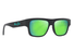 GM638-02-Maui Jim Kokua / Matte Black with Interior White Gradient Effect/Green / 54-16-140