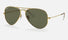 0RB3025 Ray-Ban® / Gold/Polarized Green/Classic G-15 (001/58) / 58-14-135 (Standard)