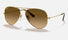 0RB3025 Ray-Ban® / Gold/Polarized Brown Gradient (001/M2) / 58-14-135 (Standard)